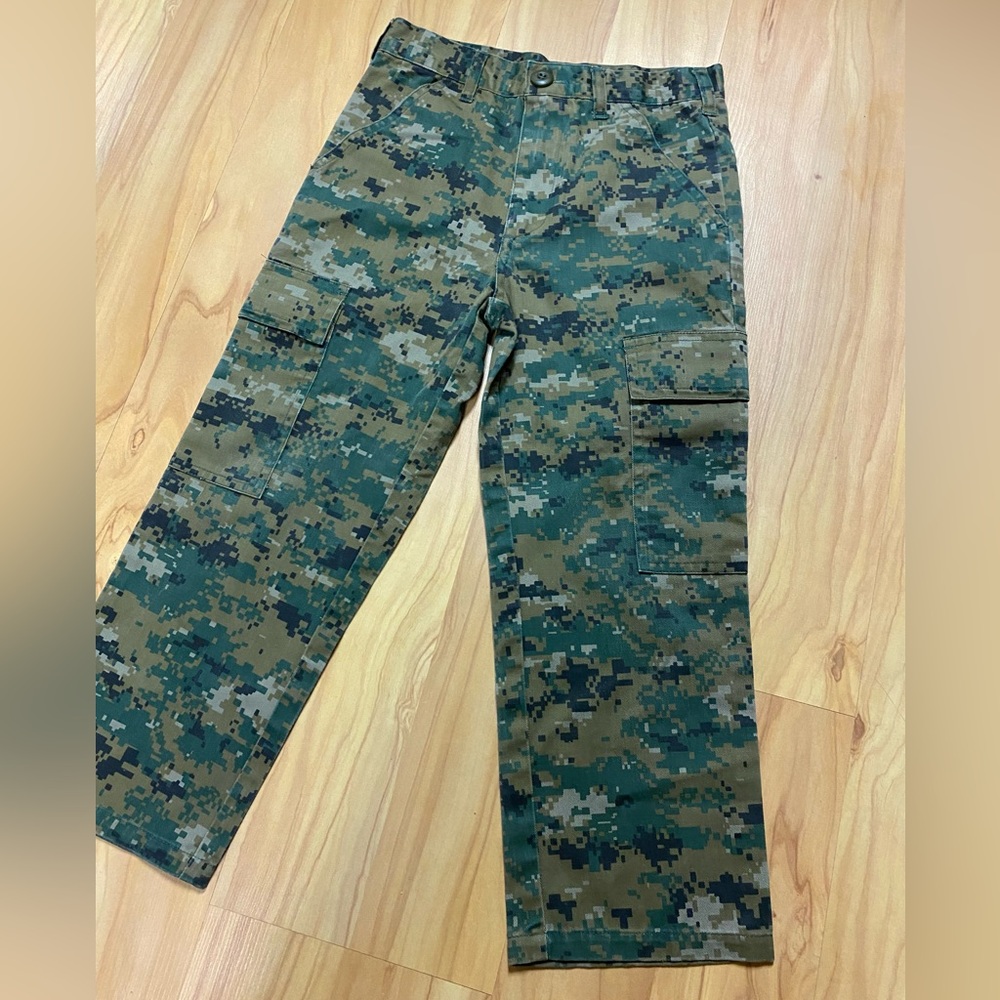 Boys Cargo Trooper Green Camo Pants 6 - Picture 2 of 7